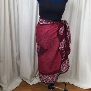 Red sarong from India